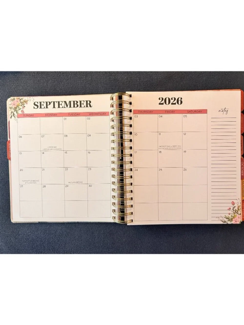 17 Month 2026-2027 Planner Scripture Weekly Planning  Rose Flower Proverbs 16:3
